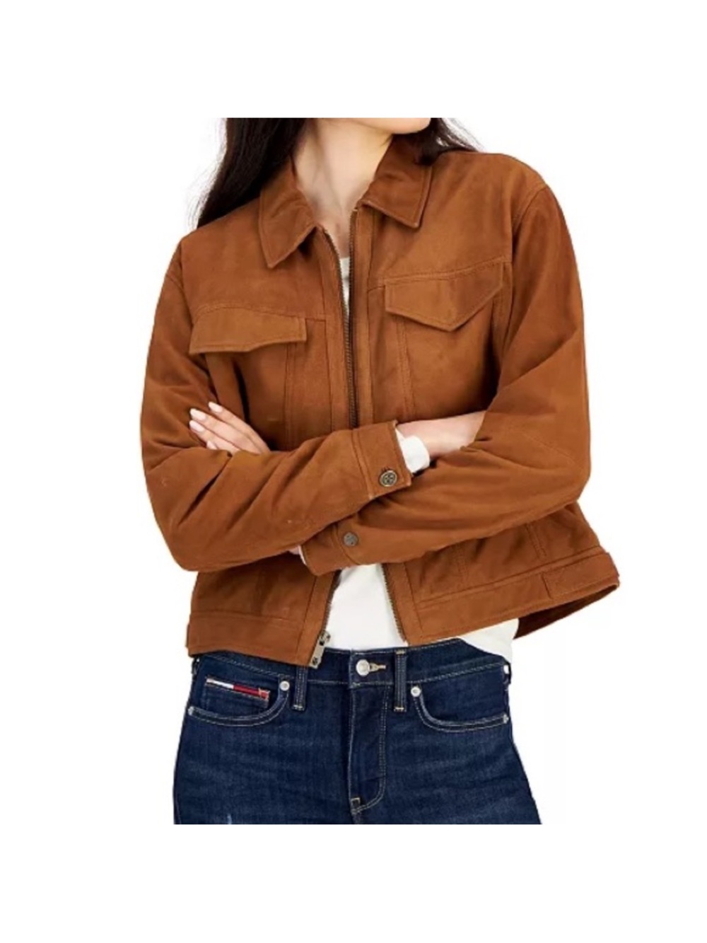 😎Tommy Hilfiger😎XL GENUINE Suede Jacket-NEW!!!